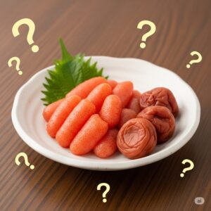 明太子と梅干しの食べ合わせが良いか悪いかははっきりしていない