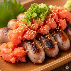 明太子とソーセージの食べ合わせ